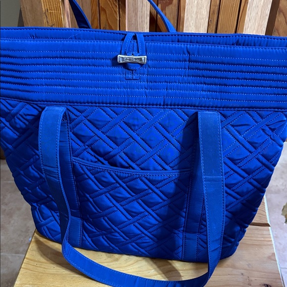 Vera Bradley Blue Quilted Tote Bag - Picture 3 of 10